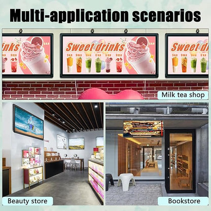 P6 40″ × 18″ Wi‑Fi Programmable Outdoor Full‑Color LED Sign – Waterproof, Easy to Use, Supports Text, Images & Video Advertising