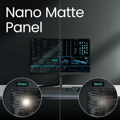 BenQ RD320UA 32” 4K 3840x2160 Programming Monitor with 2000:1 Contrast Ratio, Nano Matte Panel, MoonHalo, 90W USB-C, Coding Modes, Night Hours Protection, Ergonomic Stand, and Eye-Care Technology