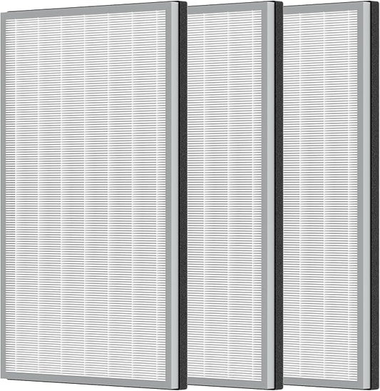 3 Packs HE601 H13 True HEPA Replacement Filter Compatible with Shark Air Purifier 6 HE601 & HE602, Part # HE6FKPET