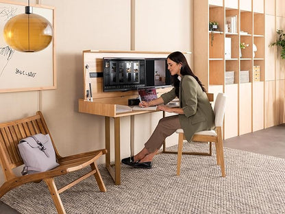 Transformer Table - Expandable Dining Table to Computer Desk, Work-from-Home Office Desk, Gaming Desk, Study Desk, Space-Saving Adjustable Furniture, Natural