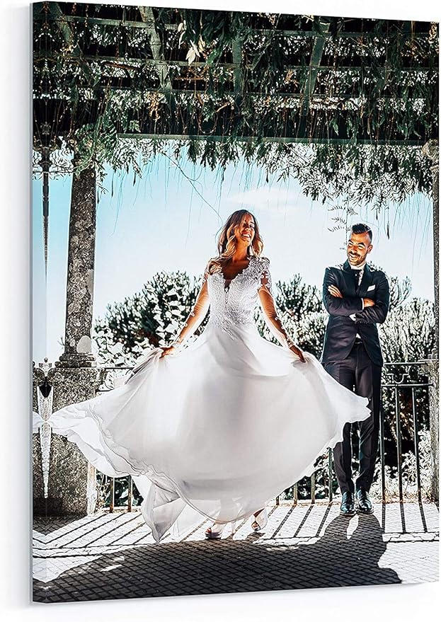P&L ART. Personalized Custom Canvas Prints: Photo On Canvas Transform Your Photos into Stunning Framed Wall Art Digitally Printed Photo To Canvas Ideal for Home Decor Gifts Keepsakes Framed 12X16