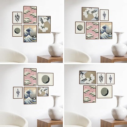 HAUS AND HUES Two 8x10, Three 12x16 - Framed Walnut