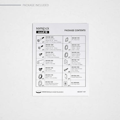 miniK10 Standard Electronic Cabinet Lock – 12-Button Keypad, 10-Year Battery Life, IP54 Waterproof Rating, Compact Design, Surface & Flush Mount, Black/White