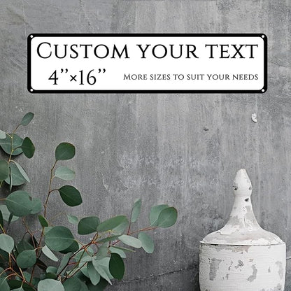 Custom Sign,street signs customized，Double-sided reflective,Aluminum Weatherproof Metal Sign Multiple Sizes, Customize for shops, Business, Workplace, office, Home, Delivery Signs(4 * 16 Inch)