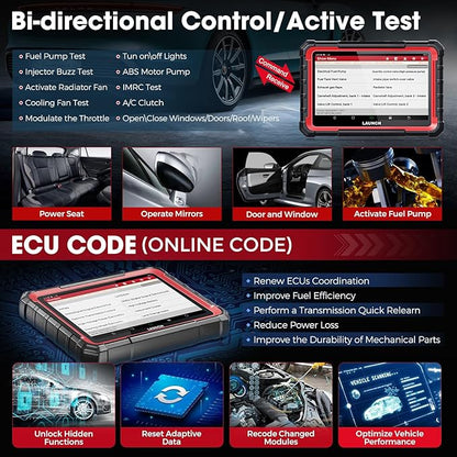 Launch X431 PRO Elite 2025 Bidirectional Scan Tool, 38+ Resets Full System Scanner, All-in-One Diagnostic Tool with Active Tests,ECU Code,CANFD DOIP FCA Autoauth V.A.G Guided，2 Years Free Update