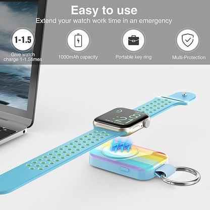 Portable Charger for Apple Watch Series 11,Mini Wireless iWatch Charger 1000mAh Battery Pack Travel Purse Essentials Smart Charger for Apple Watch 10/9/8/7/6/SE/5/4/3/UItra/UItra 2,Gift for Women Man