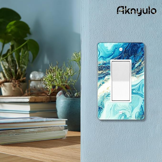 Elegant Marble Bedroom Acrylic Light Switch Plates Outlet Covers Durable Wall Plate Acrylic Switch Plates And Outlet Covers Decorative Plates
