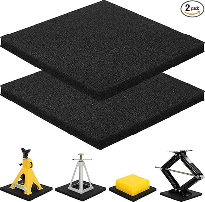 OULEME RV Leveling Block Flex Pads, 12” Rubber Jack Pads, Anti-Vibration & Anti-Slip Mats, for Camper Travel Trailer Jacks & Stands & Stabilizers on Uneven Surfaces, 2-Pack