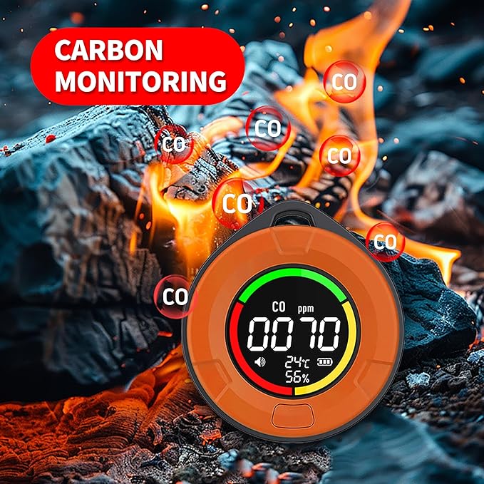 Protmex 4 in 1 Portable Carbon Monoxide Detector, Professional Rechargeable CO CO2 Detector Meter Air Quality Monitor with Magnetic Suction, RV Carbon Dioxide Detector Alarm Temp/Humidity Sensor