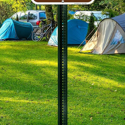 SmartSign U-Channel Sign Post, Medium Weight | 6' Tall Baked Enamel Steel Post - Pack of 3