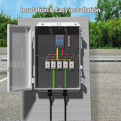 Outdoor Electrical Junction Box, ABS Water Resistant Enclosure with Internal Mounting Panel & Hinged Cover, 15.7" H* 11" L* 5.9" W