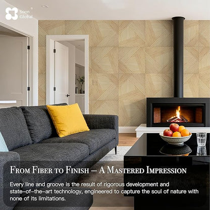 Acoustical Wall Panels, 6-Piece 23.62 X 23.62 Inches Art Acoustic Panels, Decorative Acoustic Panels, Acoustic Wall Panels, Sound Absorbing Wall Art, Timber Spiral