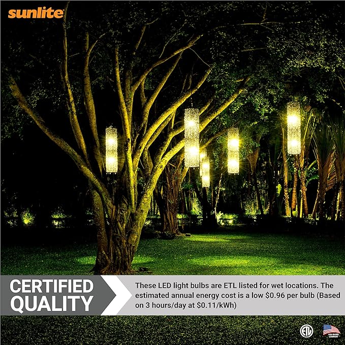 Sunlite 40238 LED PAR30 Short Neck Colored Recessed Bug Light Bulb, 8 watt (75w Equivalent), Medium (E26) Base, Floodlight, ETL Listed, Yellow, 3 Count