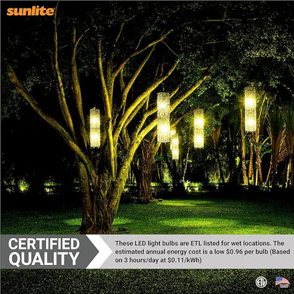Sunlite 40238 LED PAR30 Short Neck Colored Recessed Bug Light Bulb, 8 watt (75w Equivalent), Medium (E26) Base, Floodlight, ETL Listed, Yellow, 3 Count