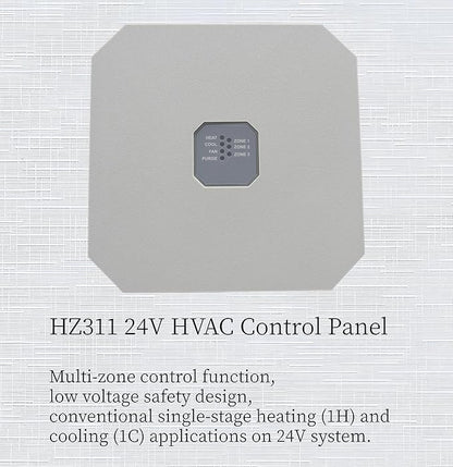 HZ311 True Zone Panel, Zone Control Panel Conventional Applications 1 Heat and 1 Cool, for Up to 3 Zones (1H, 1C) 24 Volts