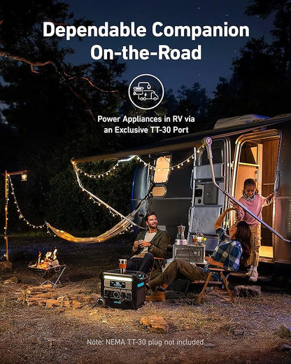 Anker SOLIX F2000 Portable Power Station, PowerHouse 767, 2048Wh GaNPrime Solar Generator with 100W Solar Panel, LiFePO4 Batteries, 4 AC Outlets Up to 2400W for Home, Power Outage, Outdoor Camping