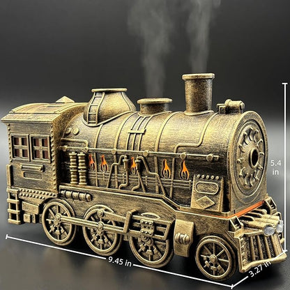 300ml Train Diffuser, Train-Shaped Humidifier, Vintage Steam-Style Diffuser with Remote Control, 2 Spray Modes & 2 Color Lights for Bedroom or Home Decor