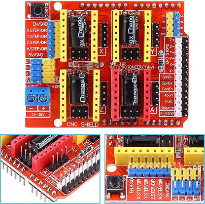 WWZMDiB CNC Shield V3 Engraving Machine Expansion Board A4988 Driver Expansion Board for Arduino 3D Printer CNC A4988