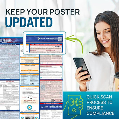 2026 North Carolina Labor Law Poster – State & Federal Compliance in Spanish – OSHA, EEOC, FMLA, Minimum Wage – Durable, Laminated & Waterproof Workplace Employment Poster – Made in USA – 26” x 39.5”