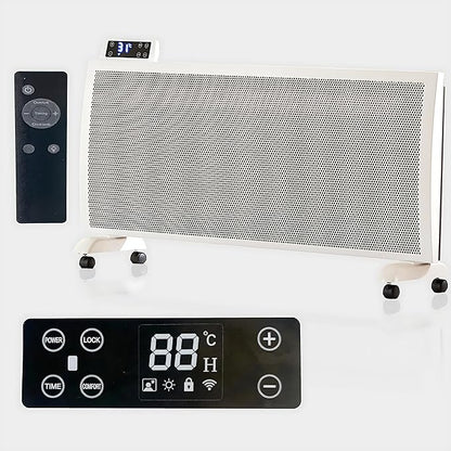Infrared Space Heater: 1500W Portable Stand or Wall Mount Smart Electric Heater for Indoor Use Remote Control Bedroom & Office