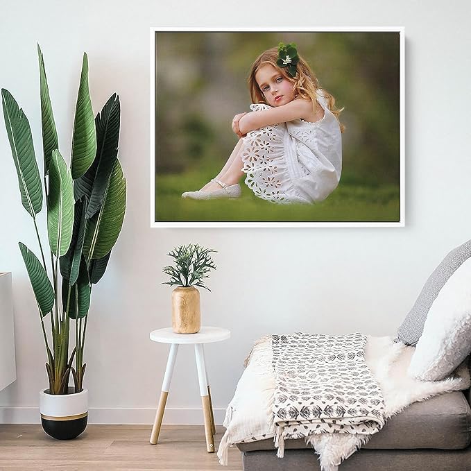 P&L ART. Personalized Custom Canvas Prints: Photo On Canvas Transform Your Photos into Stunning Framed Wall Art Digitally Printed Photo To Canvas Ideal for Home Decor Gifts Keepsakes White 11X14
