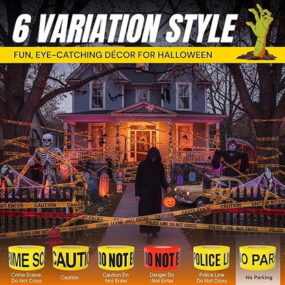 Caution No Parking Tape 12 Pack 3 inch X 1000 feet • Bright Yellow with a Bold Black Print for High Visibility • 3 in. Wide for Maximum Readability • Tear Resistant