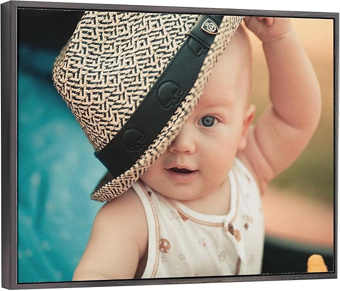 P&L ART. Personalized Custom Canvas Prints: Photo On Canvas Transform Your Photos into Stunning Framed Wall Art Digitally Printed Photo To Canvas Ideal for Home Decor Gifts Keepsakes Black 16X20