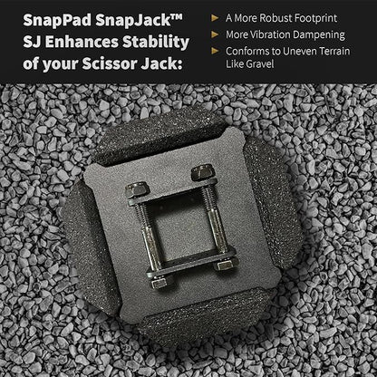 SnapPad SnapJack™ SJ (Pack of 2) | Two-Point Trailer Jack Stands Featuring 5.5" Metal Foot | Adds 61% Additional Surface Area, 3.79 lbs. Per Pad & 7.25" Total Width | Must-Have RV Accessories