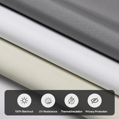 LazBlinds No Drill Blinds for Indoor Windows, Blackout Roller Shades, Cordless Window Blackout Blinds, Thermal Insulated Fabric UV Protection for Home and Office, 26.5" W x 72" H, Cream