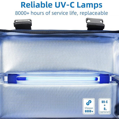 UV Sanitizer Box, 12L Ozone Portable Sanitizing and Cleaning Machine with 3-Level Timer, Foldable UV Cleaner Box for Toys, Mask, Towel, key Etc. Ozone UV Box ﻿