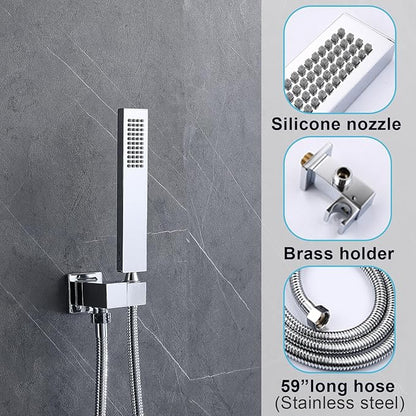 Shower System 12 Inches Rainfall Shower System Shower Head System for Bathroom 3 function shower system set Shower Faucet Rough-in Valve