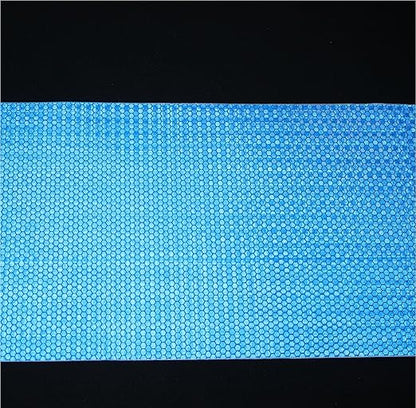 Blue Reflective Tape 8 inch Wide, Outdoor Waterproof High Visibility Warning Industrial Marking Tape, Safety Stickers (68 feet)