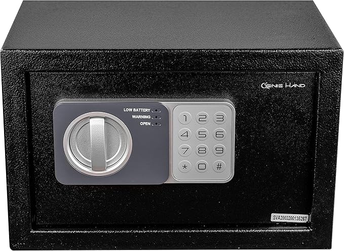 Genie Hand – Time Delay Safe, Anti Robbery Safe Box, Timed Controlled Opening – B-Class Lock – Anti Bounce Technology – Emergency Opening Keys (Medium – Standard)
