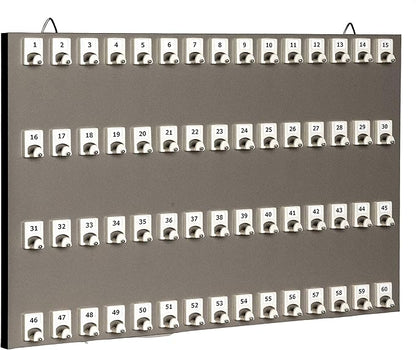 KEYSTAND # 60PGS with 60 Numbered Hooks for Auto Dealers/Realtors (60 Tag & Ring Included)