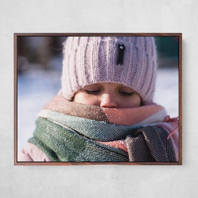 P&L ART. Personalized Custom Canvas Prints: Photo On Canvas Transform Your Photos into Stunning Framed Wall Art Digitally Printed Photo To Canvas Ideal for Home Decor Gifts Keepsakes Walnut 8X10