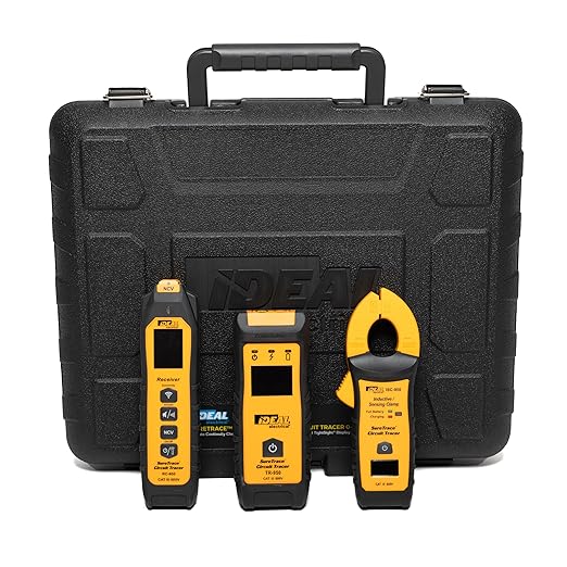 Ideal Electrical SureTrace Pro Circuit Tracer (61-950) 0-600 Volts AC/DC with Built-in Continuity Test, Amperage and Voltage Measurement, and Receptacle Testing — Find Breakers, Faults, and More