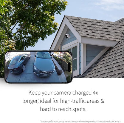 Arlo Essential XL Security Camera 2K | Indoor - Outdoor | 2nd Gen | 4X Longer Battery | Wire-Free with Spotlight, 2-Way Audio, Color Night Vision, Live Stream, Motion Activation, Notifications-White