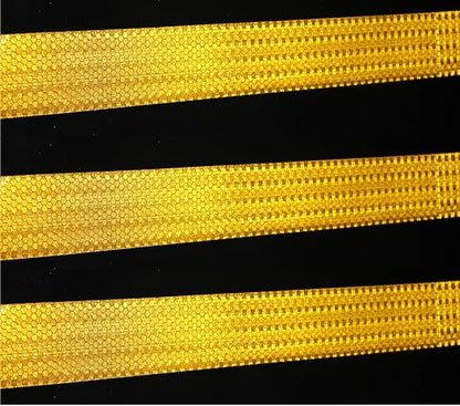 Yellow Reflective Tape 4 inch Wide, Outdoor Waterproof High Visibility Warning Industrial Marking Tape, Safety Stickers (68 feet,5 Rolls)