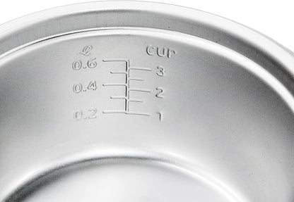 Elite Gourmet ERC-003X Electric Rice Cooker with Automatic Keep Warm Makes Soups, Stews, Grains, Hot Cereals, 6 Cups Cooked (3 Cups Uncooked), White