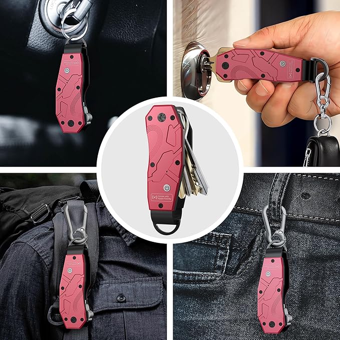Zeeker Air Keychain, Key Organizer Works with Apple Find My, Built-in airtag Chips, Holds 2-6 Keys, Car Key Chains with GPS Tracker, Key Finder, Minimalist Key Holder for Men and Women, iOS Only Use