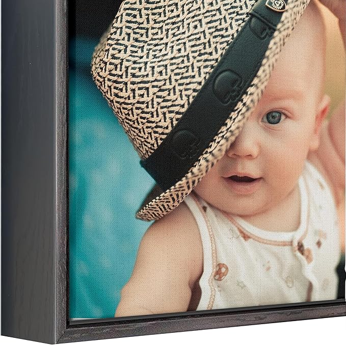 P&L ART. Personalized Custom Canvas Prints: Photo On Canvas Transform Your Photos into Stunning Framed Wall Art Digitally Printed Photo To Canvas Ideal for Home Decor Gifts Keepsakes Black 12X18