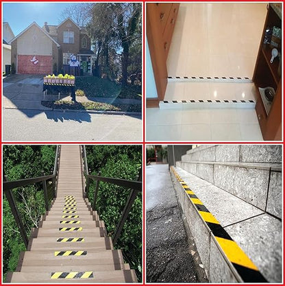 GGR Supplies T.R.U. SST-618C Black & Yellow Hazard Warning Safety Stripe Tape: 3" in. Wide x 18 yds.