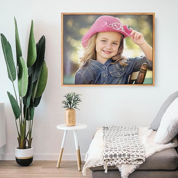 P&L ART. Personalized Custom Canvas Prints: Photo On Canvas Transform Your Photos into Stunning Framed Wall Art Digitally Printed Photo To Canvas Ideal for Home Decor Gifts Keepsakes Beige 20X24