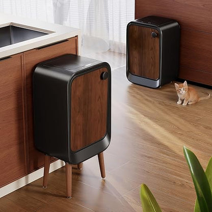 Automatic Motion Sensor Trash Can, Hands-Free Touchless Kitchen Bin with Smart Lid, Electric Bathroom Wastebasket for Office Home, Odor-Control Auto Close Garbage Container