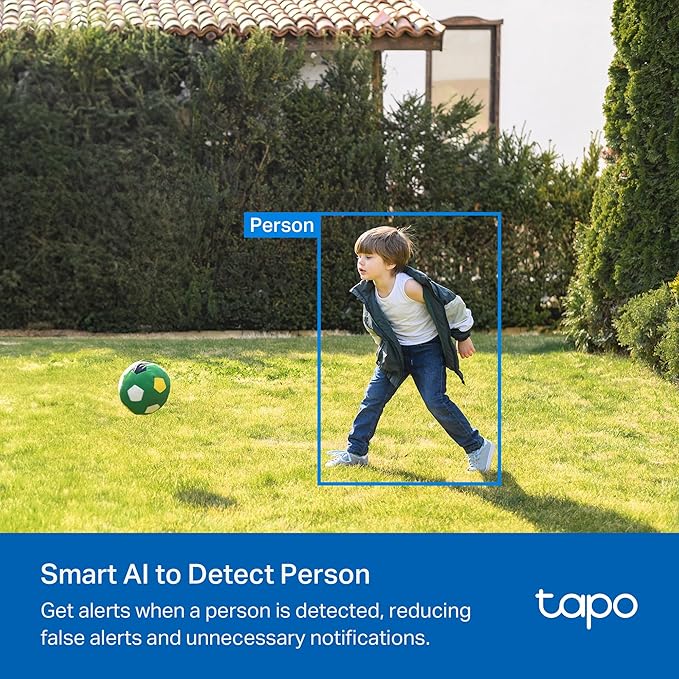 Tapo SolarCam C403 Kit, Outdoor Battery Camera w/Solar Panel, Wireless, 1080P, Free Person Detection, SD/Cloud Storage, Color Night Vision, Built-in Spotlights & Alarm, No Hub Needed, Black