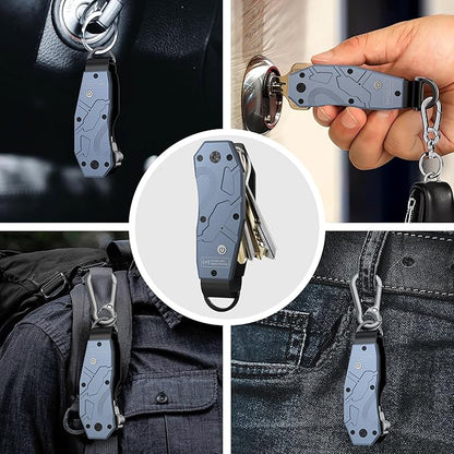 Zeeker Air Keychain, Key Organizer Works with Apple Find My, Built-in airtag Chips, Holds 2-6 Keys, Car Key Chains with GPS Tracker, Key Finder, Minimalist Key Holder for Men and Women, iOS Only Use