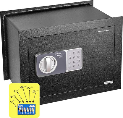 Genie Hand – Time Delay Safe, Anti Robbery Safe Box, Timed Controlled Opening – B-Class Lock – Anti Bounce Technology (Wall – Medium)