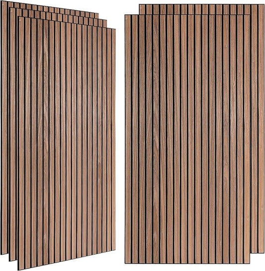5 Pack Large Acoustic Wall Panels 47.2 x 23.6 x 0.4 Inch Sound Proof Sound Absorbing Polyester Fiber Panels Self-Adhesive Decorative Acoustic Panels for Home Studio, Office, Recording