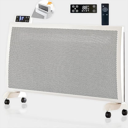 Infrared Space Heater: 1500W Portable Stand or Wall Mount Smart Electric Heater for Indoor Use Remote Control Bedroom & Office