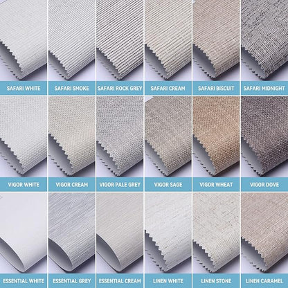 SmartWings Motorized Roller Shades Work with Matter Thread Homekit Z-Wave Alexa Google, 100% Blackout Smart Blinds for Windows, Cordless Remote Control Window Shades, Customized Size, Fabric Sample
